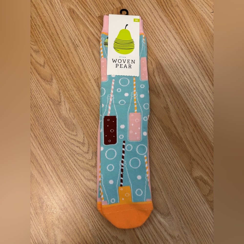 Women's Colorful Socks - Blue and Orange